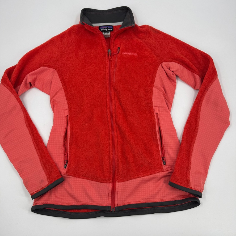 Patagonia R2 Regulator Fleece Jacket‎ Womens Medium Red Polartec Full Zip Hybrid